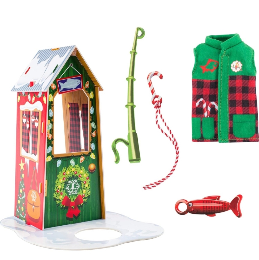 The Elf On The Shelf Frosted Fishing Hut Claus Couture Collection *Elf Not Incl* - Picture 2 of 15
